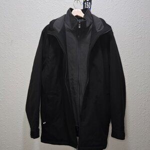 Weatherproof Jacket, Blk, Men's Heavy Duty Excellent Pre-Owned Cond., Size Large